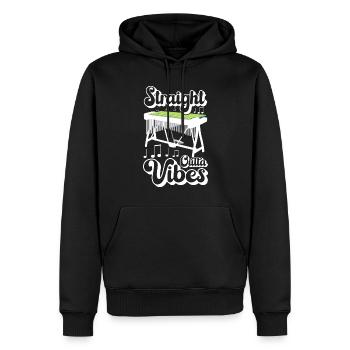 Vibraphon, vibraphoniste - Sweat à capuche Premium bio Homme - noir - Devant - Nico (187cm)