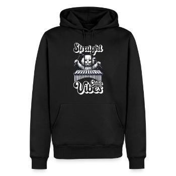 Vibraphon, vibraphoniste - Sweat à capuche Premium bio Homme - noir - Devant - Nico (187cm)