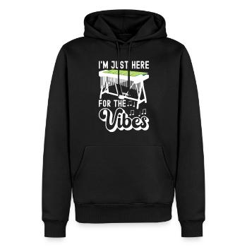 Vibraphon, vibraphoniste - Sweat à capuche Premium bio Homme - noir - Devant - Nico (187cm)