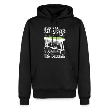 Vibraphon, vibraphoniste - Sweat à capuche Premium bio Homme - noir - Devant - Nico (187cm)