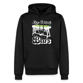Vibraphon, vibraphoniste - Sweat à capuche Premium bio Homme - noir - Devant - Nico (187cm)