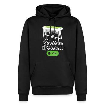Vibraphon, vibraphoniste - Sweat à capuche Premium bio Homme - noir - Devant - Nico (187cm)