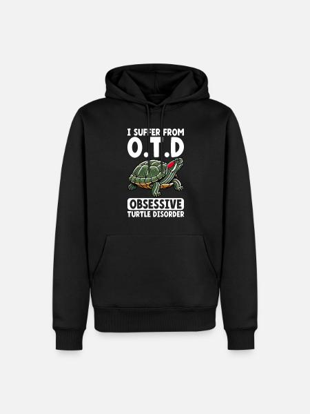 Turtle Red-eared Turtle - Men’s Premium Organic Hoodie - black