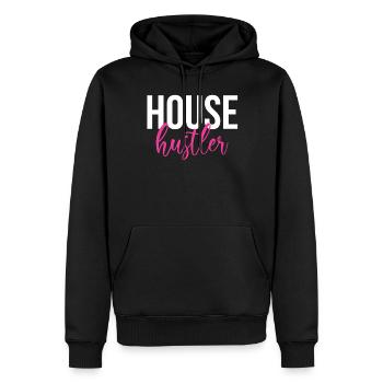 Agent immobilier Agent immobilier Cadeau d’agent immobilier - Sweat à capuche Premium bio Homme - noir - Devant - Nico (187cm)
