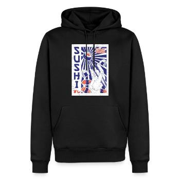Sushi Essen Japan Nigiri Geschenk - Männer Premium Bio Hoodie - Schwarz - Vorne - Nico (187cm)