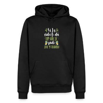 Tequila Sunrise Saufen Party Mexiko Geschenk - Männer Premium Bio Hoodie - Schwarz - Vorne - Nico (187cm)