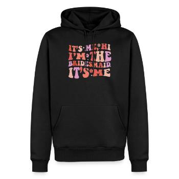 Spinster - Men’s Premium Organic Hoodie - black - Front - Nico (187cm)