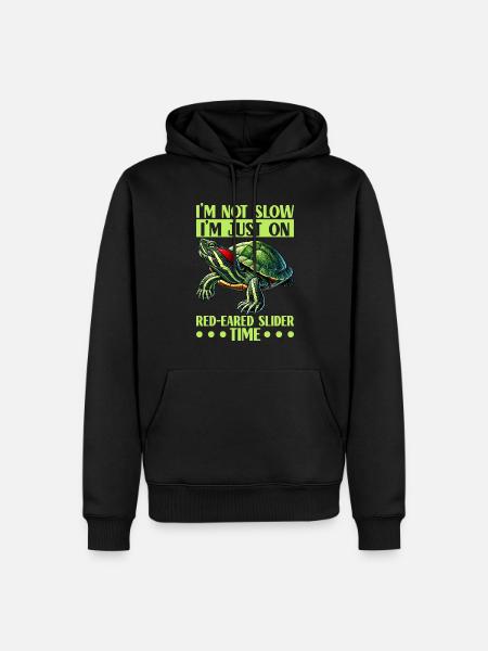 Turtle Red-eared Turtle - Men’s Premium Organic Hoodie - black