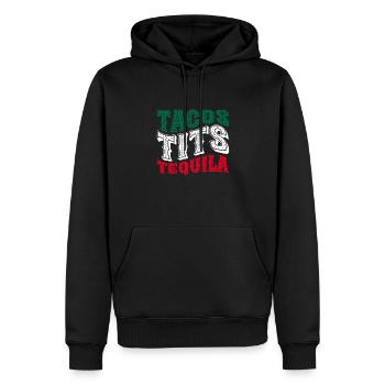 Tequila Sunrise Saufen Party Mexiko Geschenk - Männer Premium Bio Hoodie - Schwarz - Vorne - Nico (187cm)