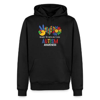 Autismus Awareness Day Autist Geschenk - Männer Premium Bio Hoodie - Schwarz - Vorne - Nico (187cm)