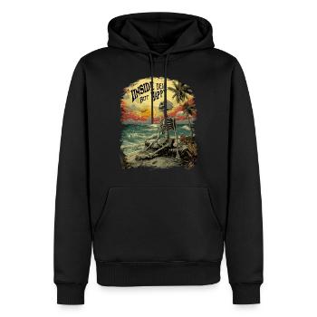 Inside dead but happy - Men’s Premium Organic Hoodie - black - Front - Nico (187cm)