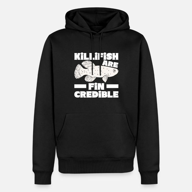 Killifish Quarium Fish - Sweat à capuche Premium bio Homme - noir