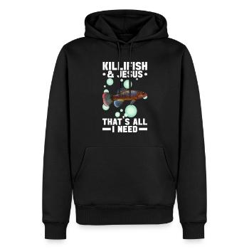 Killifish Quarium Fish - Men’s Premium Organic Hoodie - black - Front - Nico (187cm)