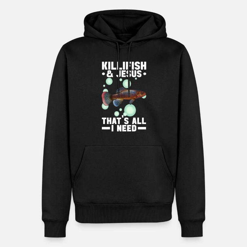 Killifish Quarium Fish - Sweat à capuche Premium bio Homme - noir