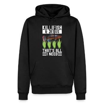 Killifish Quarium Fish - Men’s Premium Organic Hoodie - black - Front - Nico (187cm)
