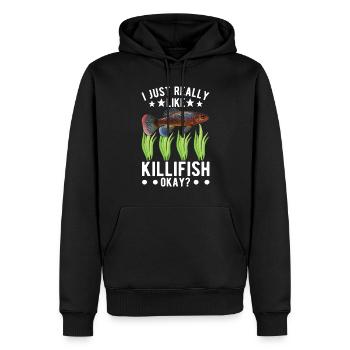 Killifish Quarium Fish - Men’s Premium Organic Hoodie - black - Front - Nico (187cm)