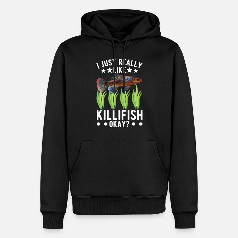Killifish Quarium Fish - Sweat à capuche Premium bio Homme - noir