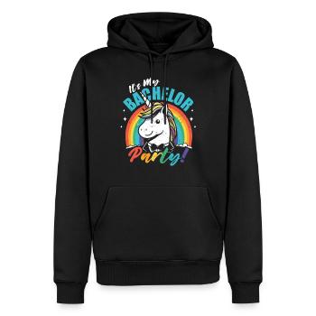 Junggeselle Jungesellenabschied - Männer Premium Bio Hoodie - Schwarz - Vorne - Nico (187cm)