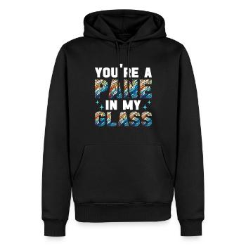 Vitrail artiste Vitrail Art - Sweat à capuche Premium bio Homme - noir - Devant - Nico (187cm)
