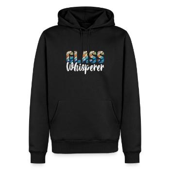 Vitrail artiste Vitrail Art - Sweat à capuche Premium bio Homme - noir - Devant - Nico (187cm)