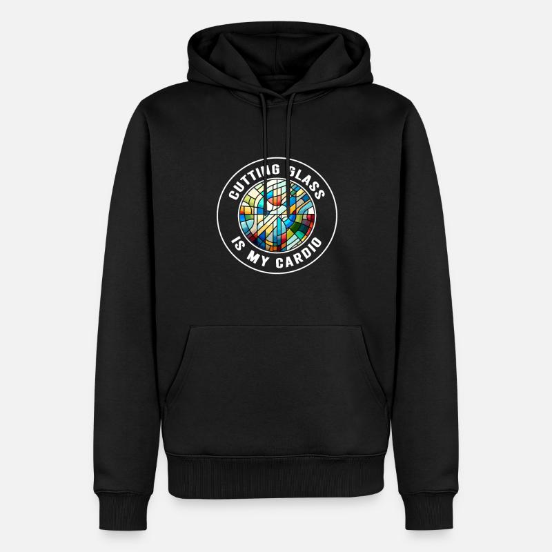 Vitrail artiste Vitrail Art - Sweat à capuche Premium bio Homme - noir