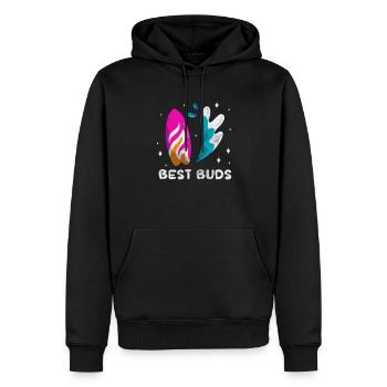 Wakeboard - Sweat à capuche Premium bio Homme - noir - Devant - Nico (187cm)