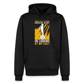 EUC Monowheel - Men’s Premium Organic Hoodie - black - Front - Nico (187cm)