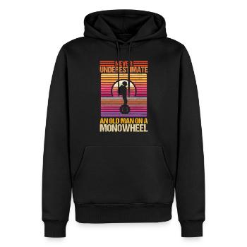 EUC Monowheel - Männer Premium Bio Hoodie - Schwarz - Vorne - Nico (187cm)
