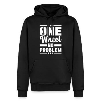 EUC Monoroue - Sweat à capuche Premium bio Homme - noir - Devant - Nico (187cm)