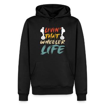 EUC Monowheel - Men’s Premium Organic Hoodie - black - Front - Nico (187cm)
