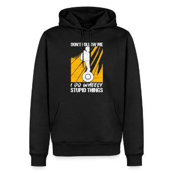 EUC Monowheel - Men’s Premium Organic Hoodie - black - Front - Nico (187cm)