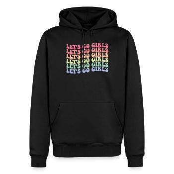 Spinster - Men’s Premium Organic Hoodie - black - Front - Nico (187cm)