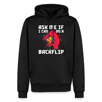 Backflip Salto Akrobatik Parkour Turnen Geschenk - Männer Premium Bio Hoodie - Schwarz - Vorne - Nico (187cm)