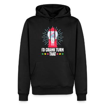 Machine à chewing-gum Machine à chewing-gum - Sweat à capuche Premium bio Homme - noir - Devant - Nico (187cm)