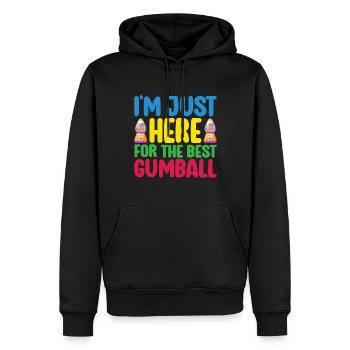 Gumball Machine Kaugummiautomat - Männer Premium Bio Hoodie - Schwarz - Vorne - Nico (187cm)