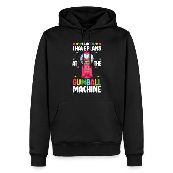 Machine à chewing-gum Machine à chewing-gum - Sweat à capuche Premium bio Homme - noir - Devant - Nico (187cm)