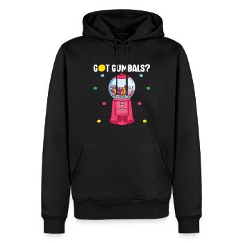 Machine à chewing-gum Machine à chewing-gum - Sweat à capuche Premium bio Homme - noir - Devant - Nico (187cm)