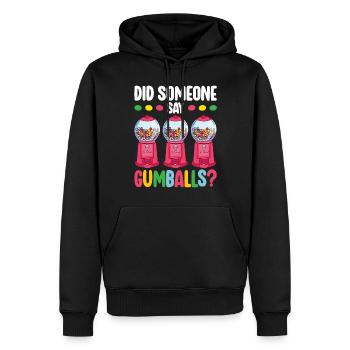 Machine à chewing-gum Machine à chewing-gum - Sweat à capuche Premium bio Homme - noir - Devant - Nico (187cm)