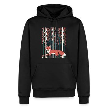 Dreamy forest scene in cottagecore style - Men’s Premium Organic Hoodie - black - Front - Nico (187cm)