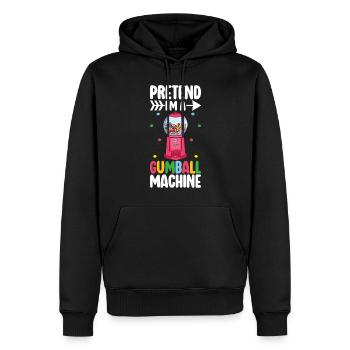 Machine à boules de gomme - Sweat à capuche Premium bio Homme - noir - Devant - Nico (187cm)