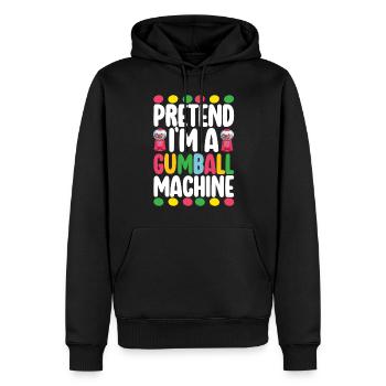 Machine à chewing-gum Machine à chewing-gum - Sweat à capuche Premium bio Homme - noir - Devant - Nico (187cm)