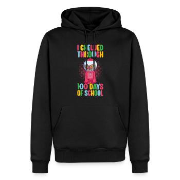 Machine à boules de gomme - Sweat à capuche Premium bio Homme - noir - Devant - Nico (187cm)