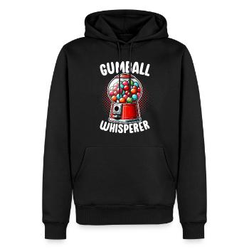 Machine à boules de gomme - Sweat à capuche Premium bio Homme - noir - Devant - Nico (187cm)