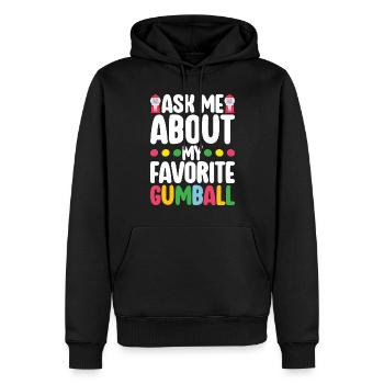Gumball Machine Kaugummiautomat - Männer Premium Bio Hoodie - Schwarz - Vorne - Nico (187cm)