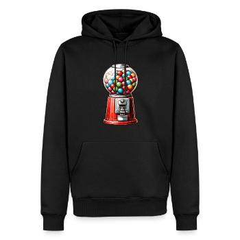 Machine à chewing-gum Machine à chewing-gum - Sweat à capuche Premium bio Homme - noir - Devant - Nico (187cm)