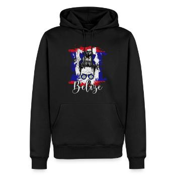 Belize - Sweat à capuche Premium bio Homme - noir - Devant - Nico (187cm)