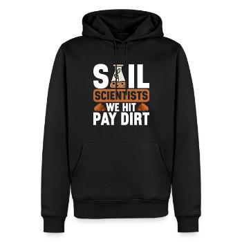 Bodenwissenschaftler Science du sol - Sweat à capuche Premium bio Homme - noir - Devant - Nico (187cm)