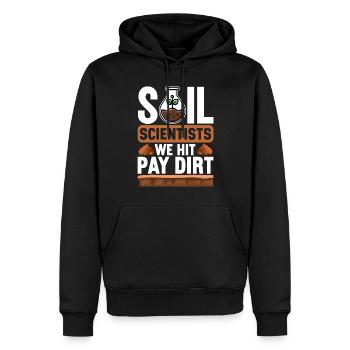 Bodenwissenschaftler Science du sol - Sweat à capuche Premium bio Homme - noir - Devant - Nico (187cm)