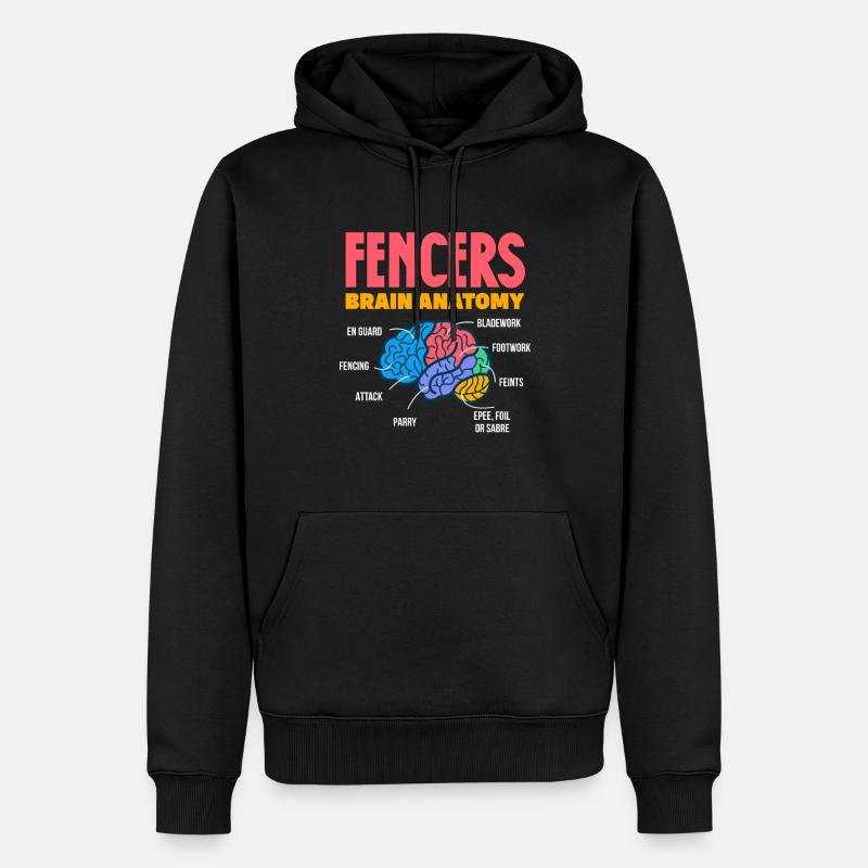 Fechten Schwert Säbel Degen Fechter Geschenk - Männer Premium Bio Hoodie - Schwarz