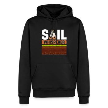 Bodenwissenschaftler Science du sol - Sweat à capuche Premium bio Homme - noir - Devant - Nico (187cm)